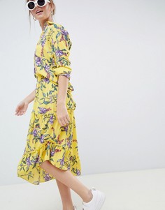 Асимметричная юбка с цветочным принтом Moves By Minimum - Мульти
