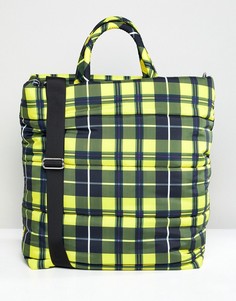 Weekday padded check tote bag - Мульти