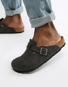 Birkenstock Boston mules in black felt - Черный