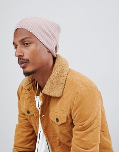 Розовая шапка-бини ASOS DESIGN - Розовый