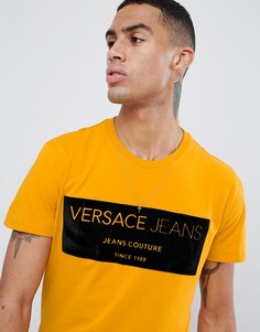 Футболка с принтом логотипа Versace Jeans - Желтый