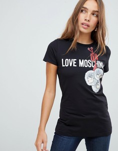 Футболка с принтом Love Moschino - Черный