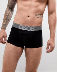 Черные трусы-хипстеры с логотипом на поясе ASOS DESIGN - Черный