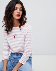 Футболка в полоску с вышивкой Tommy Hilfiger Tommy x Love - Красный