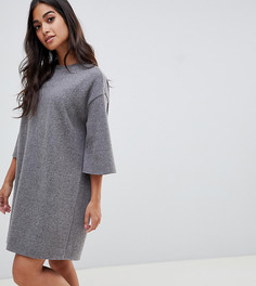 Oversize платье-футболка ASOS DESIGN Petite - Серый