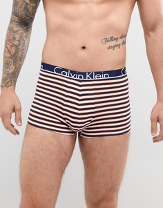 Хлопковые боксеры-брифы в полоску Calvin Klein ID - Темно-синий