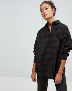 Рубашка цвета хаки Pull&Вear - Зеленый Pull&Bear