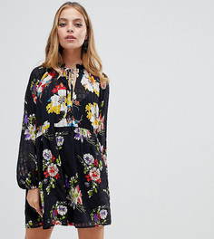 Свободное платье мини с принтом эксклюзивно для ASOS DESIGN Petite - Мульти