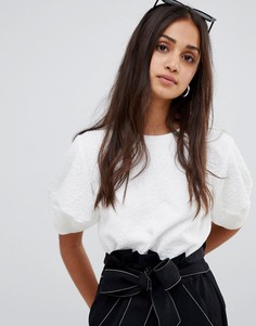 Жаккардовая рубашка с узором Bershka - Белый