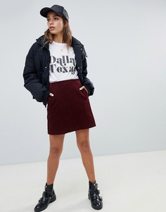 Вельветовая юбка New Look - Красный