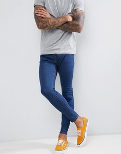 Синие джинсы супероблегающего кроя Bershka - Синий