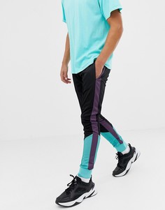 Джоггеры скинни со вставками Night Addict - Черный