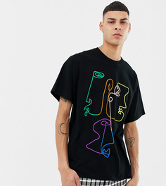 Oversize-футболка с принтом Reclaimed Vintage inspired - Черный