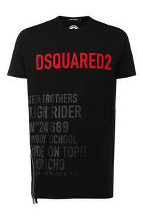 Хлопковая футболка с принтом Dsquared2