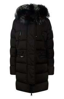 Пуховик с меховой отделкой капюшона Moncler