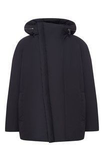 Пуховая куртка на косой молнии с капюшоном Odri