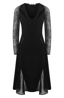 Приталенное платье с V-образным вырезом Roberto Cavalli