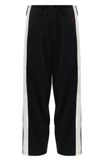 Хлопковые брюки с контрастными лампасами Yohji Yamamoto