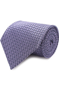Шелковый галстук с узором Ermenegildo Zegna