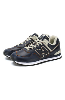 Кожаные кроссовки 574 на шнуровке New Balance