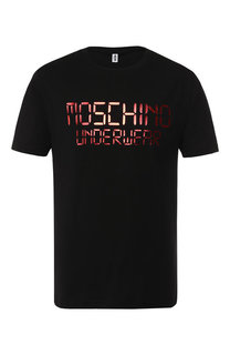 Хлопковая футболка с логотипом бренда Moschino