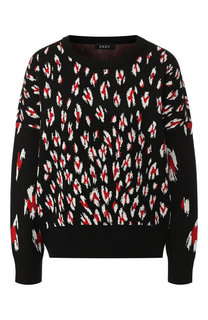 Пуловер с вышитым принтом DKNY
