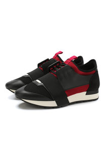 Комбинированные кроссовки Race на шнуровке Balenciaga