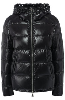 Стеганая куртка с капюшоном и воротником-стойкой Moncler