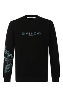 Хлопковый свитшот с логотипом бренда Givenchy