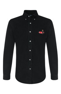 Хлопковая рубашка с воротником button down Polo Ralph Lauren