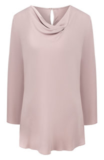 Однотонная шелковая блуза Giorgio Armani