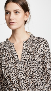 Rebecca Taylor Long Sleeve Leopard Top