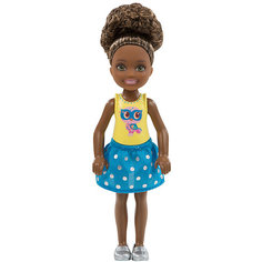 Мини-кукла Barbie "Клуб Челси" в голубой юбке, 13,5 см Mattel