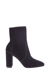 Черные текстильные ботильоны Gianvito Rossi