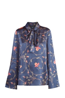 Синяя блузка с бантом Etro