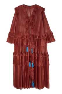 Терракотовое платье "Марракеш" с кистями Esve