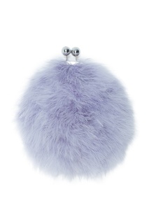 Серый клатч "Нью-Йорк" с пухом страуса Esve
