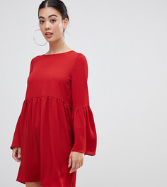 Платье мини с расклешенными рукавами ASOS DESIGN Petite - Красный