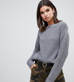 Серый вязаный джемпер с круглым вырезом Boohoo - Серый