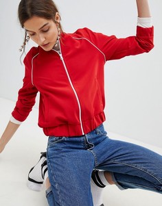 Спортивная куртка на молнии Stradivarius - Красный