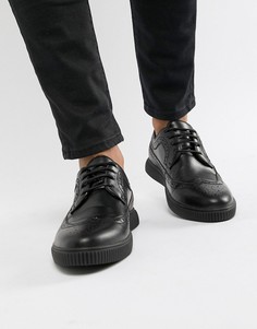 Черные броги-криперы из искусственной кожи ASOS DESIGN - Черный