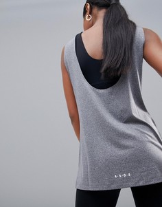 Майка с глубоким вырезом на спине ASOS 4505 - Черный