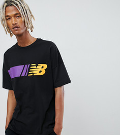 Черная свободная футболка в стиле 90-х New Balance - Черный