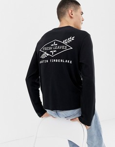 Черный выбеленный лонгслив с принтом Levis x Justin Timberlake - Черный Levis®