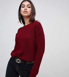 Бордовый джемпер с круглым вырезом Boohoo - Фиолетовый