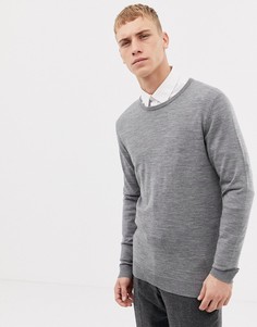 Трикотажный джемпер из 100% мериносовой шерсти Selected Homme - Серый