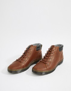 Светло-коричневые ботинки с 6 парами люверсов Dr Martens Plaza - Рыжий
