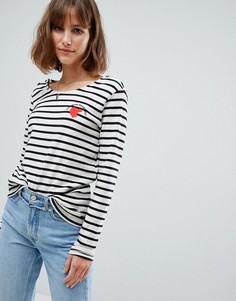 Лонгслив в бретонскую полоску Maison Scotch - Темно-синий