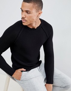 Удлиненный трикотажный джемпер Only & Sons - Черный