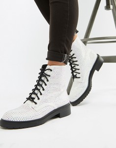 Ботинки на шнуровке ASOS DESIGN - Серебряный